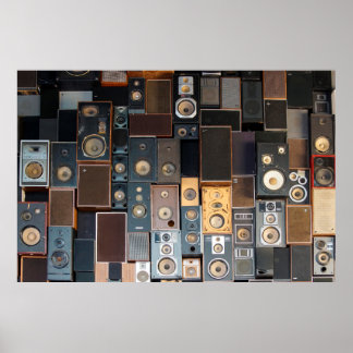 Mauer von Lautsprecher Poster