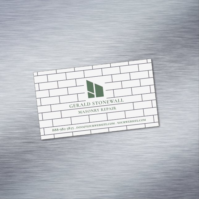 Mauerbauten Magnetische Visitenkarte (Beispiel)