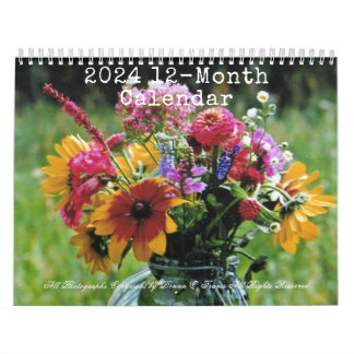 Mauerkalender 2024 - 12 Monate Kalender