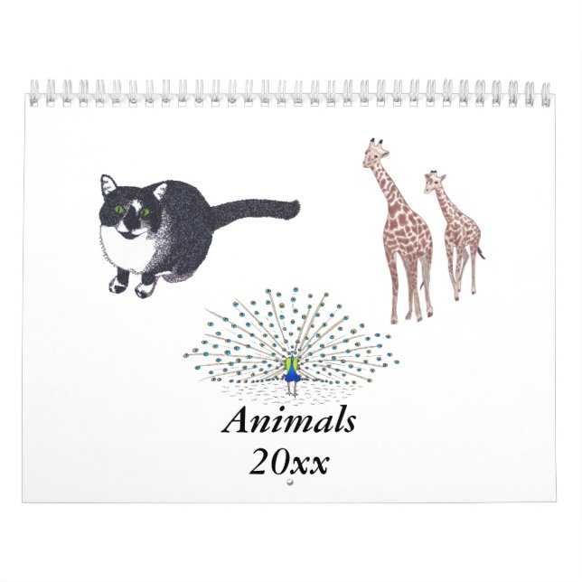 Mauerkalender für Tiere Jahr auswählen Kalender (Titelbild)