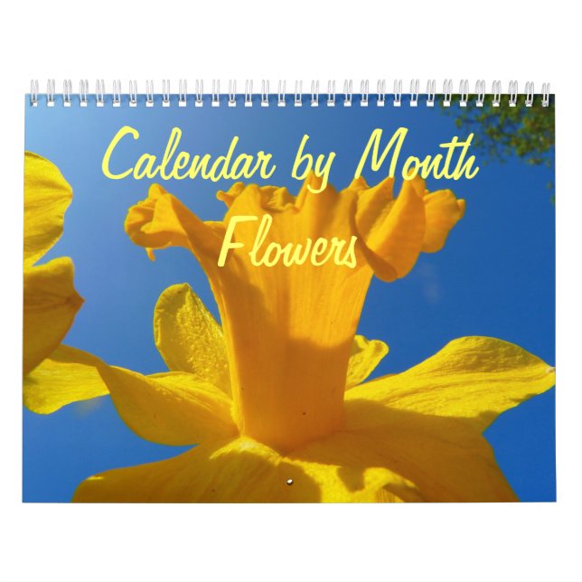 Mauerkalender nach Monat mit Blume Kalender (Titelbild)