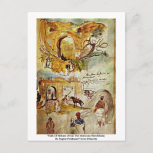 Mauern von Meknes (aus dem marokkanischen Sketchbo Postkarte