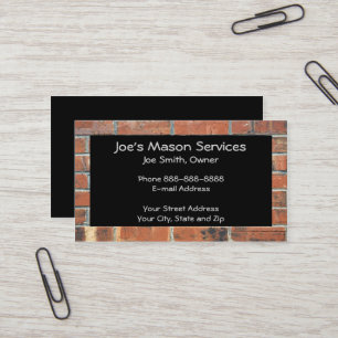 Mauerstein Mason Business Card Visitenkarte