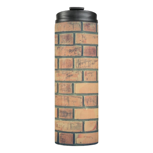 Mauersteine aus Ziegelstein Thermosbecher (Vorderseite)