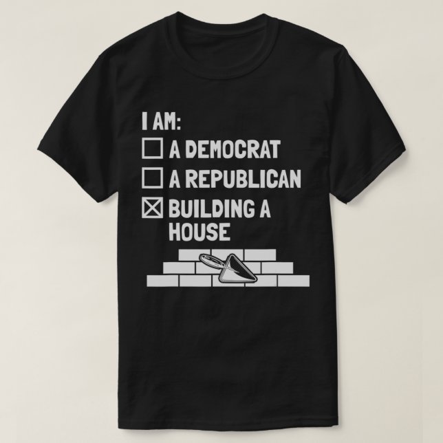 Mauersteine Mason Bricklay Gebäude A H T-Shirt (Design vorne)