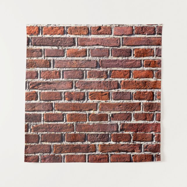 Mauerwerk aus rotem Ziegelstein Wandteppich (Vorderseite)