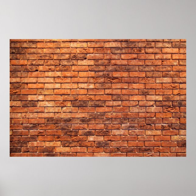 Mauerwerk aus Ziegelmauer Poster (Vorne)