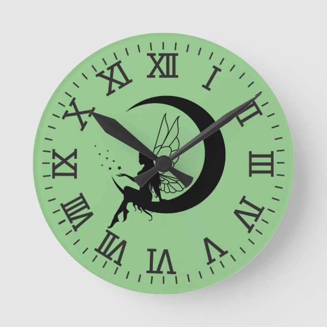 Mauerwerk und Mondmond Runde Wanduhr (Vorderseite)