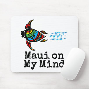Maui auf meinem Kopf Schwimmende Meeresschildkröte Mousepad