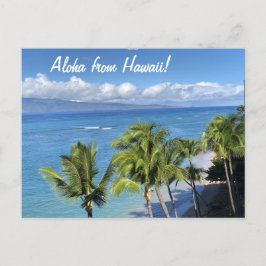 Maui Beach mit Ozean und Palmen Postkarte