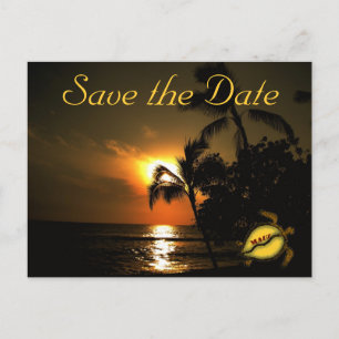 Maui Beach Shoreline Wedding Ankündigungspostkarte