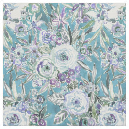 MAUI-DENKRICHTUNG Mystiker-Aqua + Lila Blumen Stoff