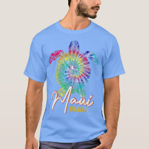 Maui Gefärbte Krawatte Sea Turtle Hawaii Matching T-Shirt
