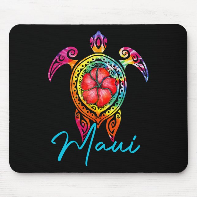 Maui Hawaii Gefärbte Krawatte Mousepad (Vorne)