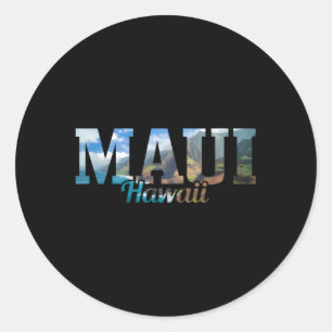 Maui Hawaii Hawaiianische Inseln Surfsurfer Runder Aufkleber