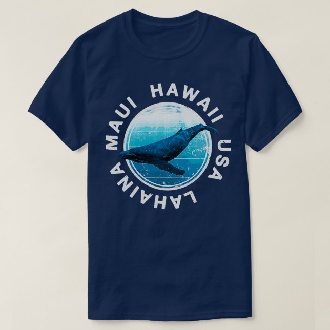 MAUI Hawaii Humpback Whale Lahaina Hawaiian T-Shirt (Design vorne)