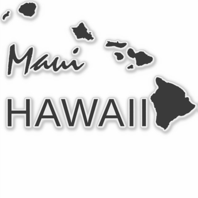 MAUI - HAWAII INSELN AUFKLEBER (Vorderseite)