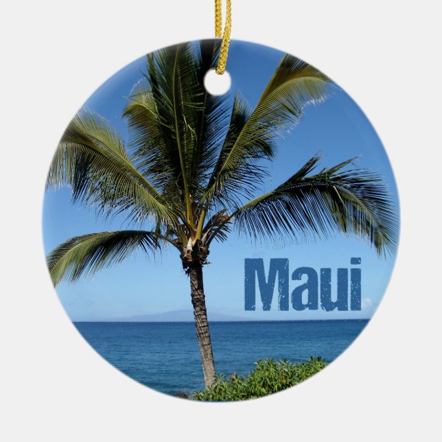 Maui Hawaii Keramik Ornament (Vorne)
