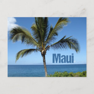 Maui Hawaii Palm Tree Landschaftlich Postkarte
