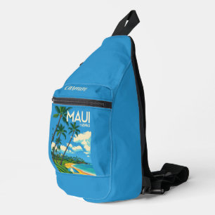 Maui Hawaii Palm Trees Beach Crossbody Bag