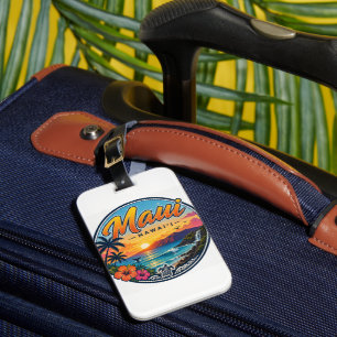 Maui Hawaii Retro-Reise-Logo Gepäckanhänger