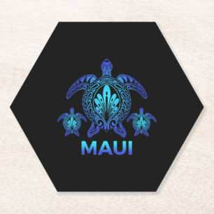 Maui Hawaii Sea Turtle Hawaiian Aloha Beach Untersetzer