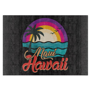 Maui Hawaii Sonnenuntergang Strand Wellen Schneidebrett