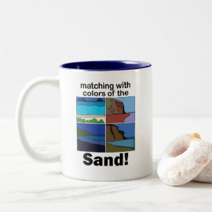Maui Hawaii Strand Party in Sandfarben Zweifarbige Tasse