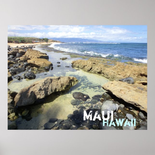 Maui Hawaii Strandposter Poster (Vorne)