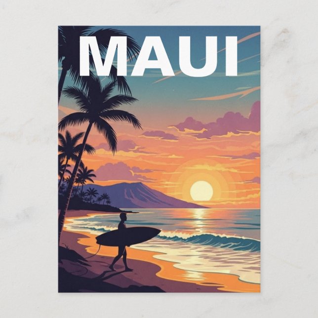 Maui Hawaii Travel Postkarte (Vorderseite)