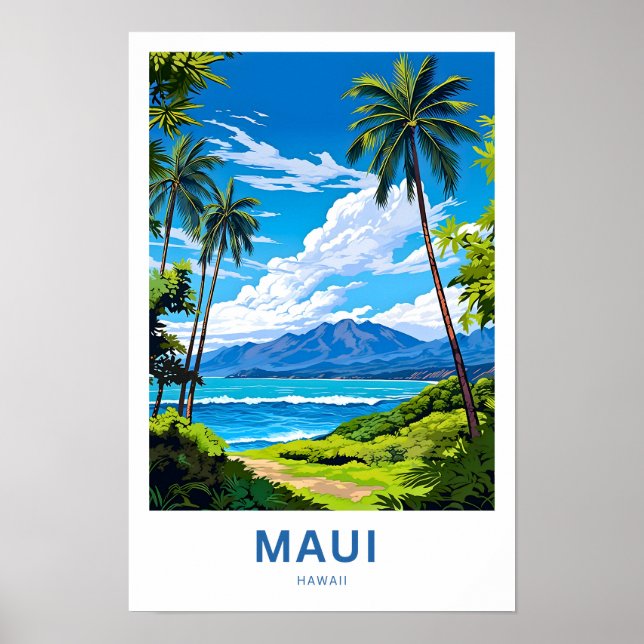 Maui Hawaii Travel Print Poster (Vorne)