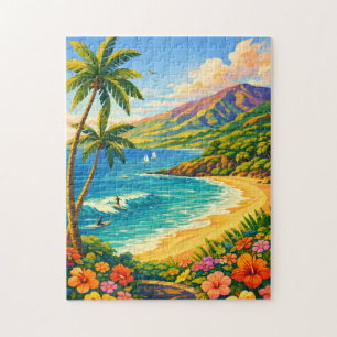 Maui Hawaii Tropische Küstenlinie Retro-Reise