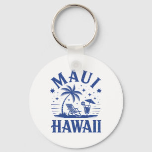 Maui Hawaii Vintage-Surfstrand Surfen 70er Retro  Schlüsselanhänger