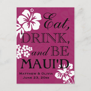 Maui Hochzeit in Urlaubsort Save the Date Postkart Ankündigungspostkarte