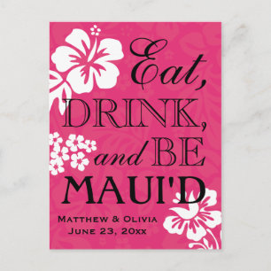 Maui Hochzeit in Urlaubsort Save the Date Postkart Ankündigungspostkarte