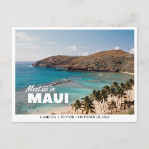 Maui-Hochzeits-QR-Code-Strand Save-the-Date-Postka Postkarte