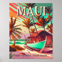 Maui Insel Hawaii tropische Sonnenuntergang Palme 