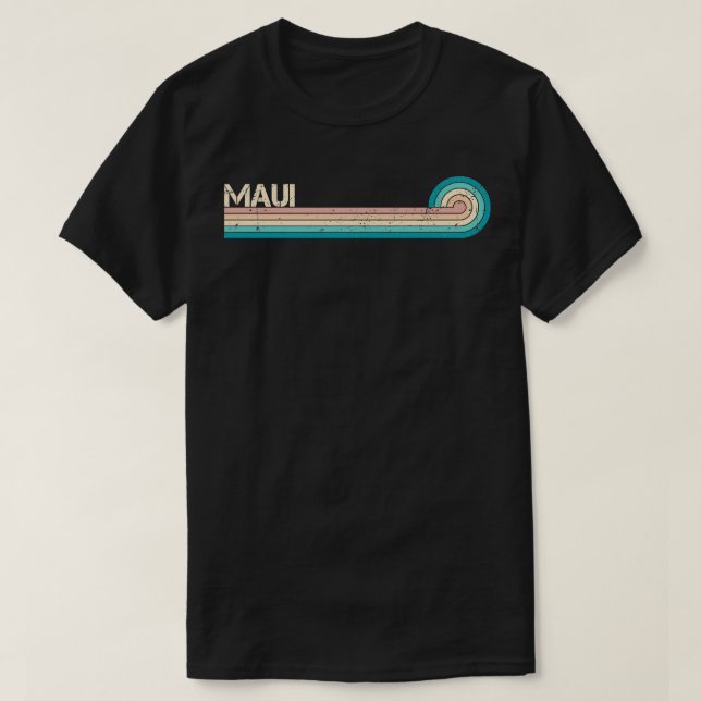 Maui Island Retro Stripes TShirt (Design devant)