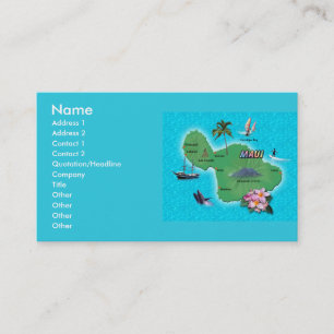Maui-Karte Visitenkarte