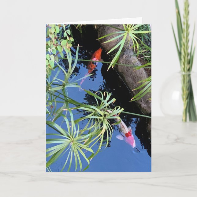 Maui-Koi-Teich Feiertagskarte (Vorderseite)