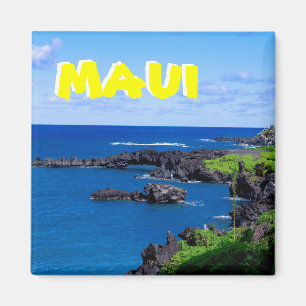 Maui-Küstenlinie - Hawaii Magnet