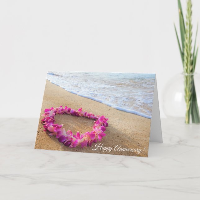 Maui Lei Happy Anniversary Karte (Vorderseite)