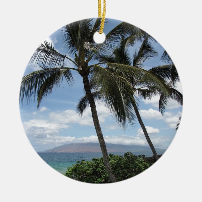 Maui-Palmen Keramikornament (Vorne)