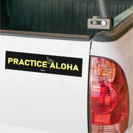 Maui praktiziert Aloha Golden Shaka (Hang locker) Autoaufkleber