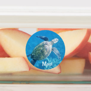 Maui Sea Turtle Etiketten