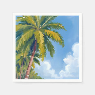 Maui-Strand-Palmen-Malerei Serviette