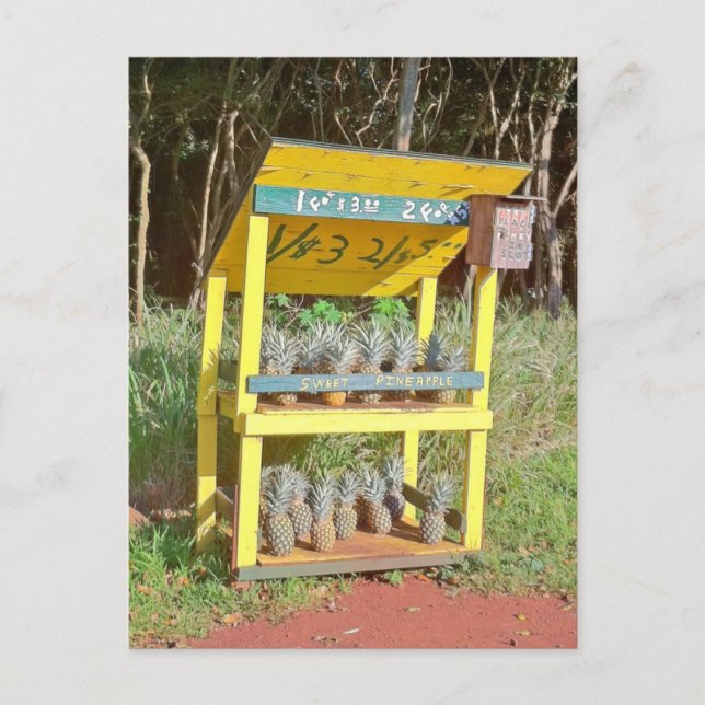 Maui Sweet Pineapple Stand Postkarte (Vorderseite)