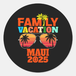 Maui Vacation 2025 Familienurlaub 2025 Familienmat Runder Aufkleber