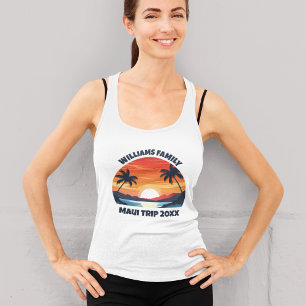 Maui Vacation Sunrise Palmen Gewohnte Frauen Tank Top