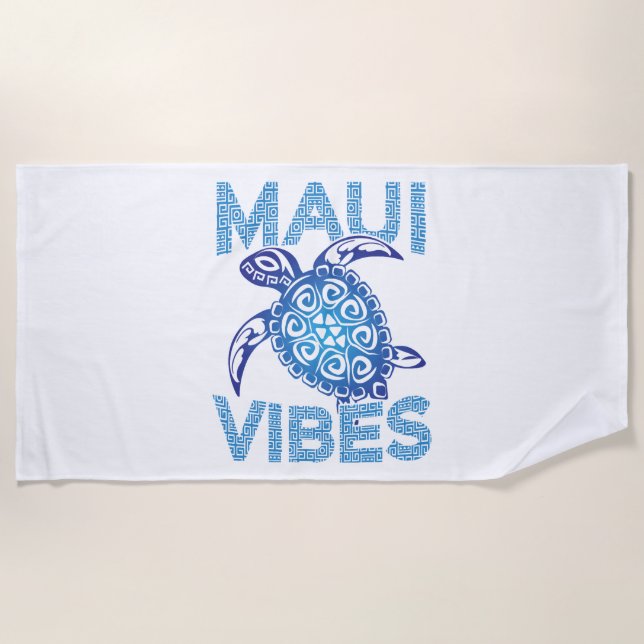 Maui Vibes Strandtuch (Vorderseite)